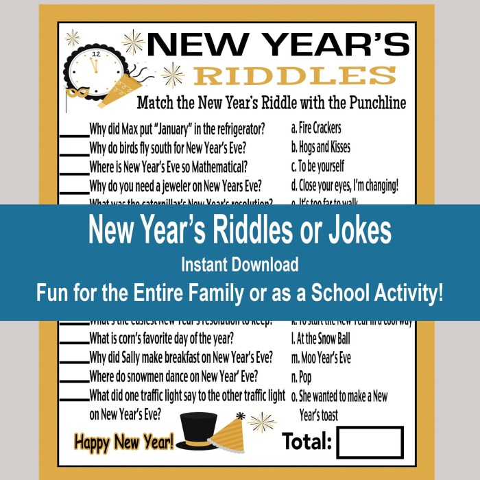 New year riddles with answers